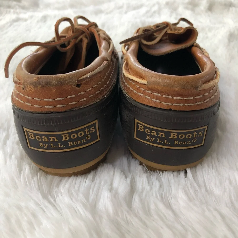 L.L. BEAN • Duck Boots Rubber Moc Tan Brown Ankle Bean Boots Size 8 - Picture 6 of 14